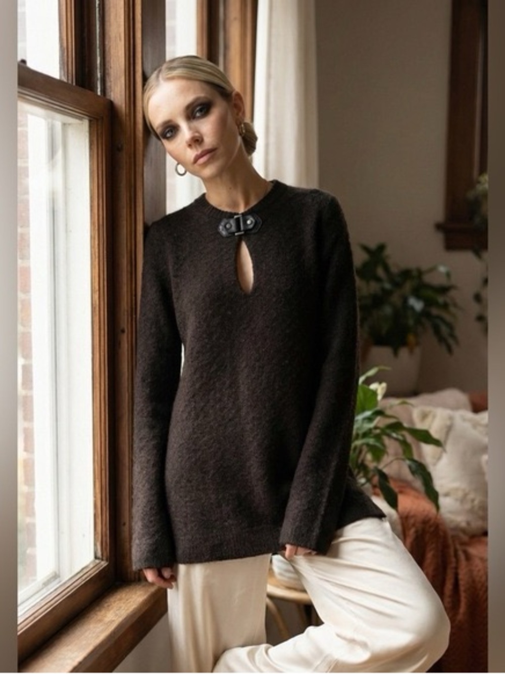 Tory Burch Mim Tunic Sweater sz small